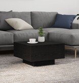 VidaXL Salontafel met LED-verlichting 55x55x31 cm zwart eikenkleurig