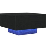 VidaXL Salontafel met LED-verlichting 55x55x31 cm zwart eikenkleurig