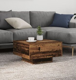 VidaXL Salontafel met LED-verlichting 55x55x31 cm oud houtkleurig