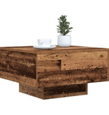 VidaXL Salontafel met LED-verlichting 55x55x31 cm oud houtkleurig