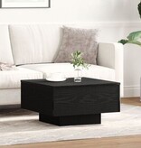 VidaXL Salontafel Zwart Eiken 55x55x31 cm Gemaakt van Hout