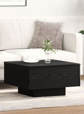 VidaXL Salontafel Zwart Eiken 55x55x31 cm Gemaakt van Hout