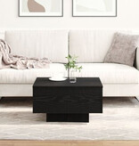 VidaXL Salontafel Zwart Eiken 55x55x31 cm Gemaakt van Hout