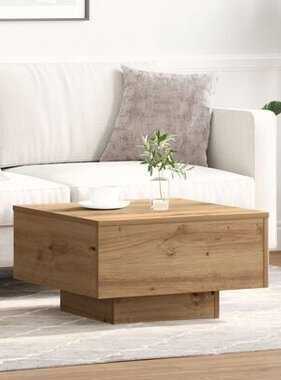 VidaXL Salontafel 55x55x31 cm bewerkt hout artisanaal eiken