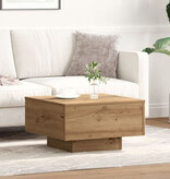 VidaXL Salontafel 55x55x31 cm bewerkt hout artisanaal eiken