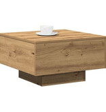 VidaXL Salontafel 55x55x31 cm bewerkt hout artisanaal eiken