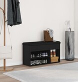 VidaXL Opbergbank 80x30x45 cm bewerkt hout zwart eikenkleurig