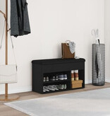 VidaXL Opbergbank 80x30x45 cm bewerkt hout zwart eikenkleurig