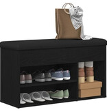 VidaXL Opbergbank 80x30x45 cm bewerkt hout zwart eikenkleurig