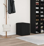 VidaXL Opslagbank Zwart Eiken 40x40x45 cm Geengineerd Hout