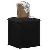 VidaXL Opslagbank Zwart Eiken 40x40x45 cm Geengineerd Hout