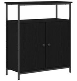 VidaXL Kast wandgemonteerd 69,5x34x90 cm bewerkt hout zwart eikenkleur