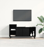 VidaXL Tv-kast Zwart Eiken 100x35x55 cm Engineered Wood