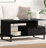 VidaXL Salontafel Zwart Eiken 90x49x45 cm Bewerkt Hout