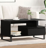 VidaXL Salontafel Zwart Eiken 90x49x45 cm Bewerkt Hout