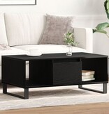 VidaXL Salontafel 90x50x36,5 cm bewerkt hout zwart eikenkleurig
