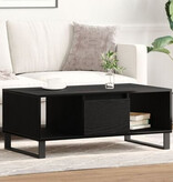 VidaXL Salontafel 90x50x36,5 cm bewerkt hout zwart eikenkleurig