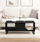 VidaXL Salontafel 90x50x36,5 cm bewerkt hout zwart eikenkleurig