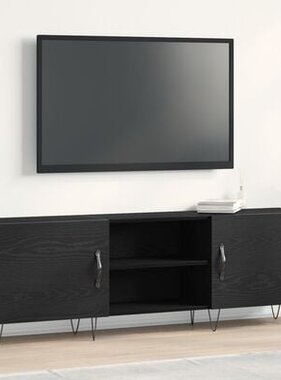 VidaXL Tv-meubel 150x30x50 cm bewerkt hout zwart eikenkleurig