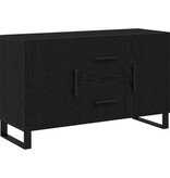 VidaXL Dressoir 100x36x60 cm bewerkt hout zwart eikenkleurig