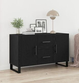 VidaXL Dressoir 100x36x60 cm bewerkt hout zwart eikenkleurig