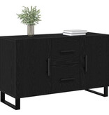 VidaXL Dressoir 100x36x60 cm bewerkt hout zwart eikenkleurig