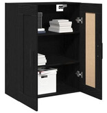 VidaXL Kast wandgemonteerd 69,5x34x90 cm bewerkt hout zwart eikenkleur