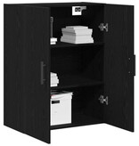 VidaXL Kast wandgemonteerd 69,5x34x90 cm bewerkt hout zwart eiken
