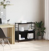 VidaXL Boekenkast 80x30x78,5 cm bewerkt hout zwart eikenkleurig