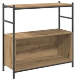 VidaXL Boekenkast 80x30x78,5 cm bewerkt hout artisanaal eiken