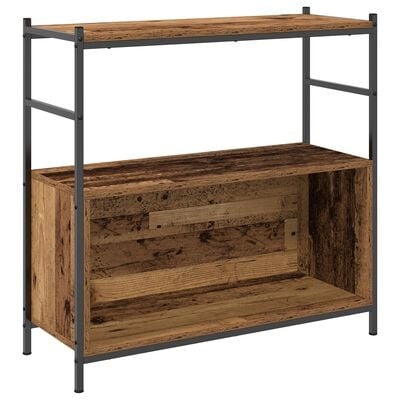VidaXL Boekenkast 80x30x78,5 cm bewerkt hout gerookt eikenkleurig