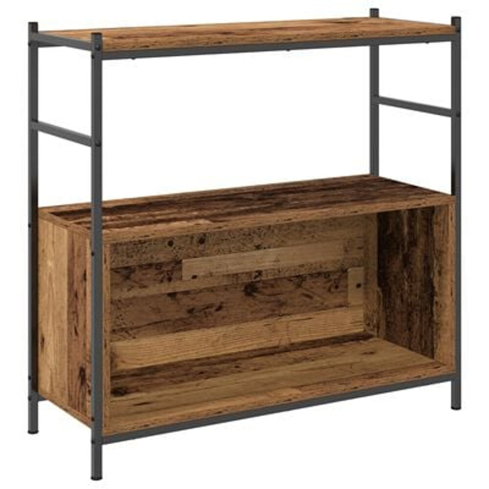 VidaXL Boekenkast 80x30x78,5 cm bewerkt hout gerookt eikenkleurig