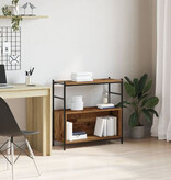 VidaXL Boekenkast 80x30x78,5 cm bewerkt hout gerookt eikenkleurig