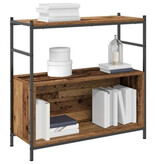 VidaXL Boekenkast 80x30x78,5 cm bewerkt hout gerookt eikenkleurig