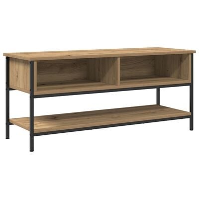 VidaXL Tv-meubel 100x35x45 cm bewerkt hout en staal artisanaal eiken