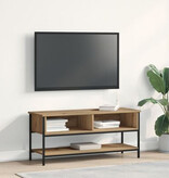 VidaXL Tv-meubel 100x35x45 cm bewerkt hout en staal artisanaal eiken