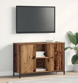 VidaXL Tv-meubel 101x35x65 cm bewert hout en staal artisanaal eiken