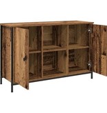 VidaXL Tv-meubel 101x35x65 cm bewert hout en staal artisanaal eiken