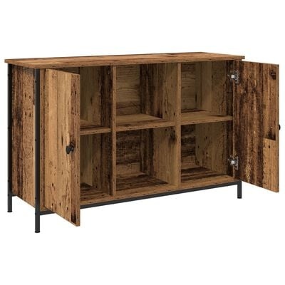 VidaXL Tv-meubel 101x35x65 cm bewert hout en staal artisanaal eiken