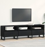 VidaXL TV Cabinet Zwart Eiken 150x30x44,5 cm Bewerkt Hout