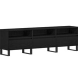 VidaXL TV Cabinet Zwart Eiken 150x30x44,5 cm Bewerkt Hout
