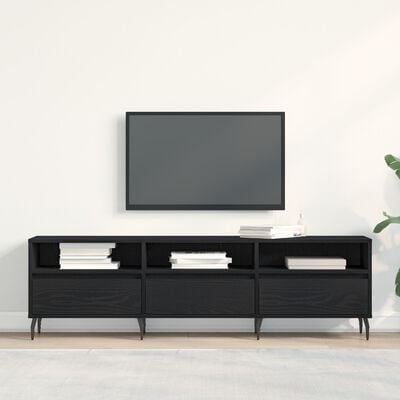 VidaXL Tv-meubel 150x30x44,5 cm bewerkt hout zwart eikenkleurig