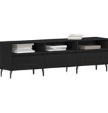 VidaXL Tv-meubel 150x30x44,5 cm bewerkt hout zwart eikenkleurig