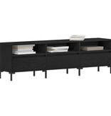 VidaXL Tv-meubel 150x30x44,5 cm bewerkt hout zwart eikenkleurig