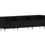VidaXL Tv-meubel 150x30x44,5 cm bewerkt hout zwart eikenkleurig