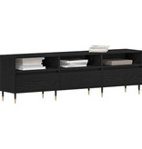 VidaXL Tv-meubel 150x30x44,5 cm bewerkt hout zwart eikenkleurig