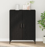 VidaXL Dressoir 69,5x34x90 cm bewerkt hout zwart eikenkleurig