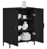 VidaXL Dressoir 69,5x34x90 cm bewerkt hout zwart eikenkleurig