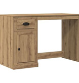 VidaXL Bureau met opbergruimte 50x115x75 cm hout artisanaal eiken