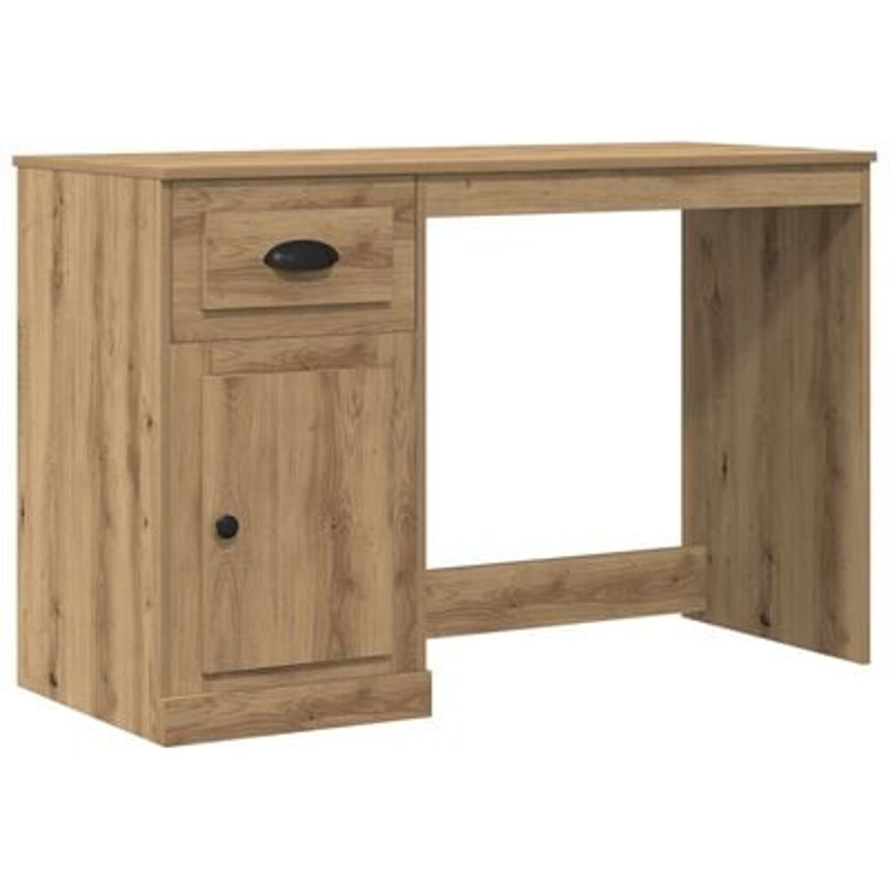 VidaXL Bureau met opbergruimte 50x115x75 cm hout artisanaal eiken